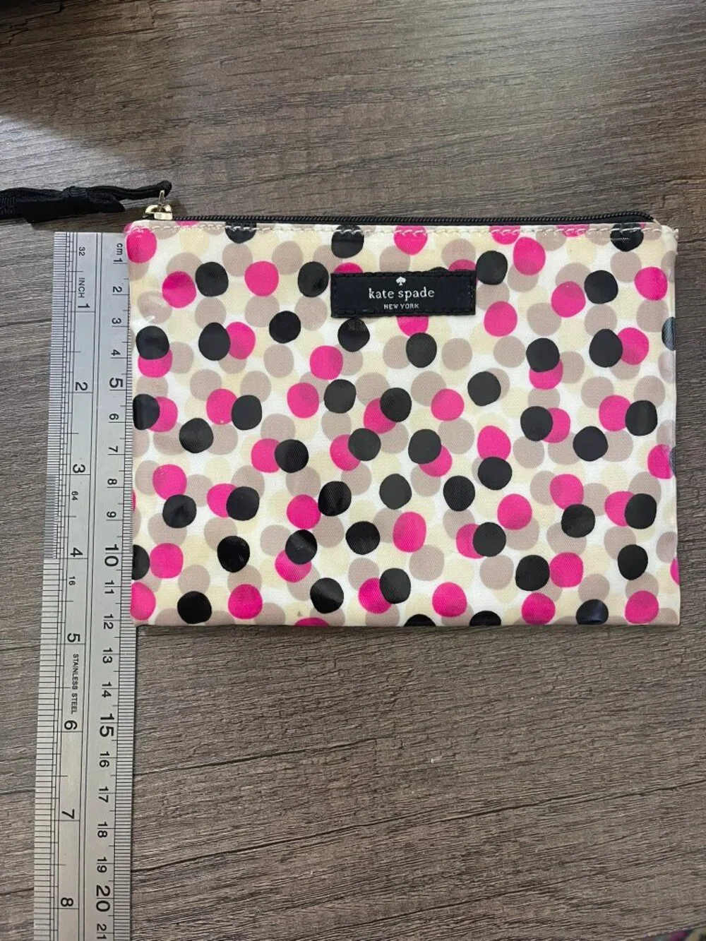Kate Spade New York Coated Canvas Polka Dot Zip Pouch